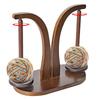 Wood Double Yarn Spindle Rotating Wooden Sewing Yarn Holder Spinner Magnetic Thread Spool Wool Ball Winder Knitting Tools