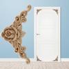 Decor Woodcarving Decal Corner Corner Applique Wooden Decoration Wooden Applique Furniture Applique