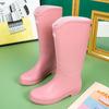 Medium and High Tube Rain Shoes Women's Waterproof Shoes Non-slip Water Boots Wear-resistant Outdoor Rubber Shoes Kitchen Work Water Shoes Fashion