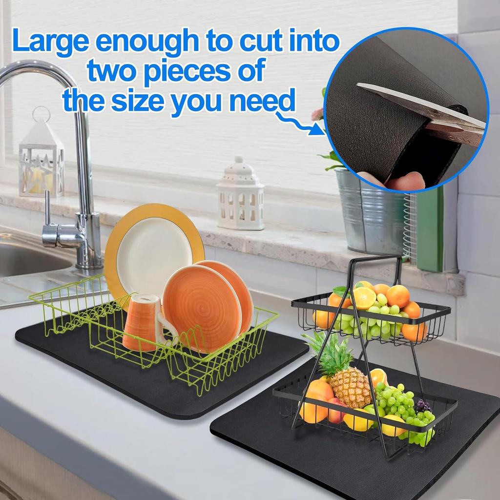 Large Kitchen Super Absorbent Mat Coffee Dish Draining Mat Drying Mat Quick Dry Bathroom Drain Pad Kitchen Faucet Placemat