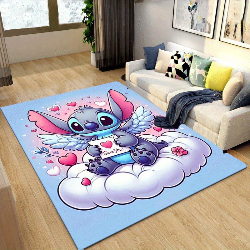 1pc Stitch Pattern Area Rug Soft Flannel Floor Mat for Living Room,Office,Bedroom and Carpet,Sofa Coffee Table Floor Mat