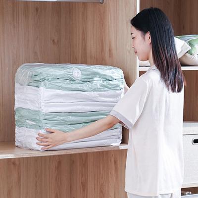 Vacuum Compression Bag Thickened Material Large Capacity No Pump Needed Compression Transparent with Air Valve Dustproof Moisture-proof House-moving