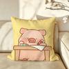 Character LLuLu Cushion Cover Pillow Case Antidustmite Pillowcase Silky Short Plush Sofa Cushion Cover Hot