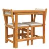 3 Piece Balcony Furniture Set with Cushions Solid Acacia Wood