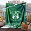Flannel Blanket Hibernian FC Print Custom Name Text Soft Throw for Sofa Bed