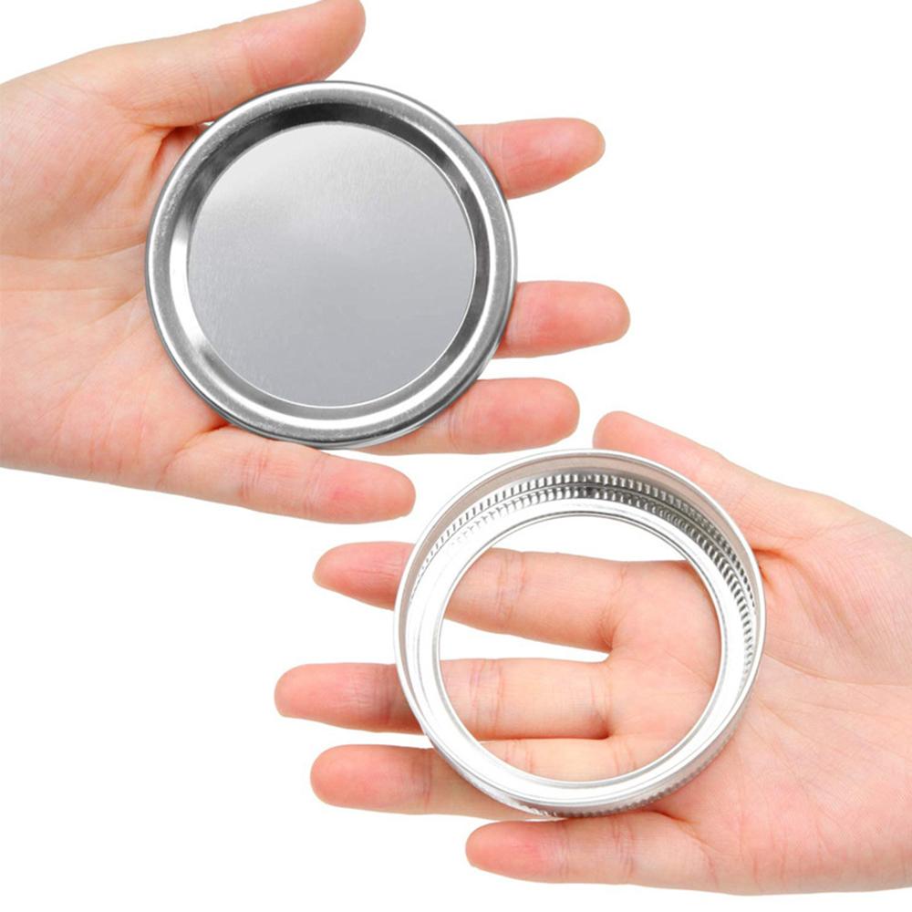 12 Pack Regular Mouth Replacement for Mason Jar Lids and Bands Split Type Canning Jars Lids and Rings Bottle Storage Tin Caps 70mm