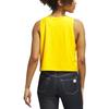 adidas Originals Solid Color Round Neck Casual Sleeveless Vest Women Tops Bright-Yellow IJ5218