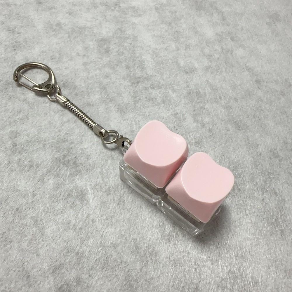 Cartoon Shape Fidget Keychain 2 Keys Decompression Toy Relaxing Finger Keyboard  Adult