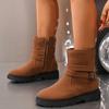 Bottes Martin rétro grande taille pour femmes 2025 automne et hiver nouveau style européen et américain bottes explosives marron bottines bottes de neige