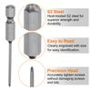 Magnetic Phillips Screwdriver Bit PH0 PH1 PH2 PH3 1/4" Hex Shank 65mm S2 Steel Screw Driver Bit Cross Head Electric Drill Bits