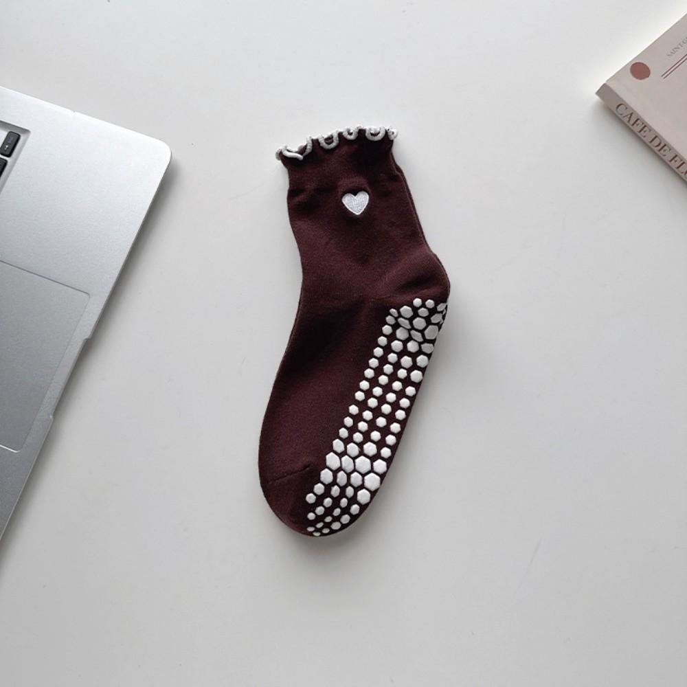 Ruffle Cuff Yoga Socks Non Slip Ballet Socks New Grip Socks Yoga Barre Ballet кофейный