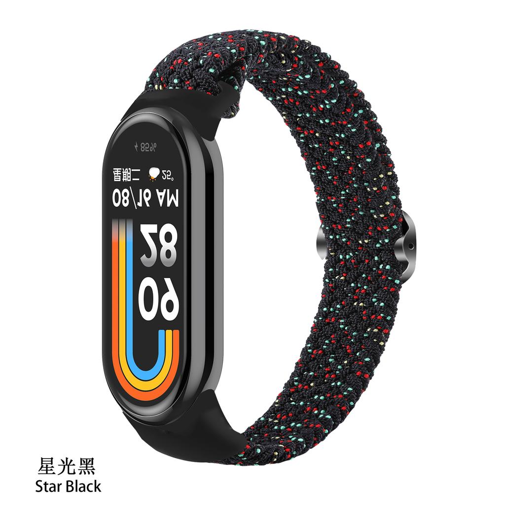 Strap for Xiaomi Mi Band 10 9 8 Elastic Braided Solo Loop Adjustable Buckle Replacement correa bracelet for Miband 4 3 5 6 7