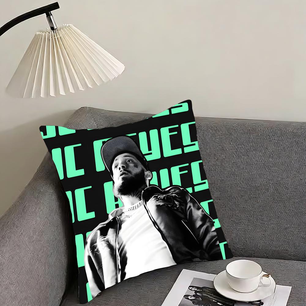 JJc ReyesS Rapper Cushion Cover Pillowcase Ultra Soft Skin Friendly Fabric Cloud Like Comfort Concealed Zipper
