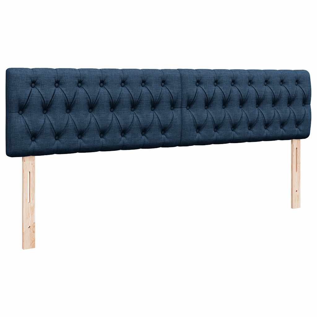 Ottoman Bed with Mattress Blue 160x200 Cm Fabric