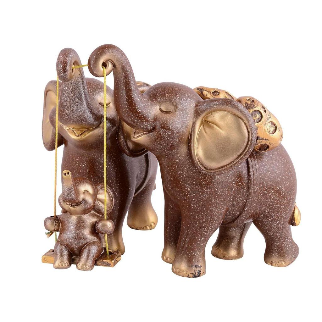 Resin Set of 3 Elephent showpiece for Home Decoration Items Table Décor Living Room Gift Boxes for Weddings, Parties, Housewarming