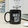 Have A Nice Day Funny Coffee Mug with Middle Finger On The Bottom for Juice Milk Tea 350ml drinkware friends christmas gift