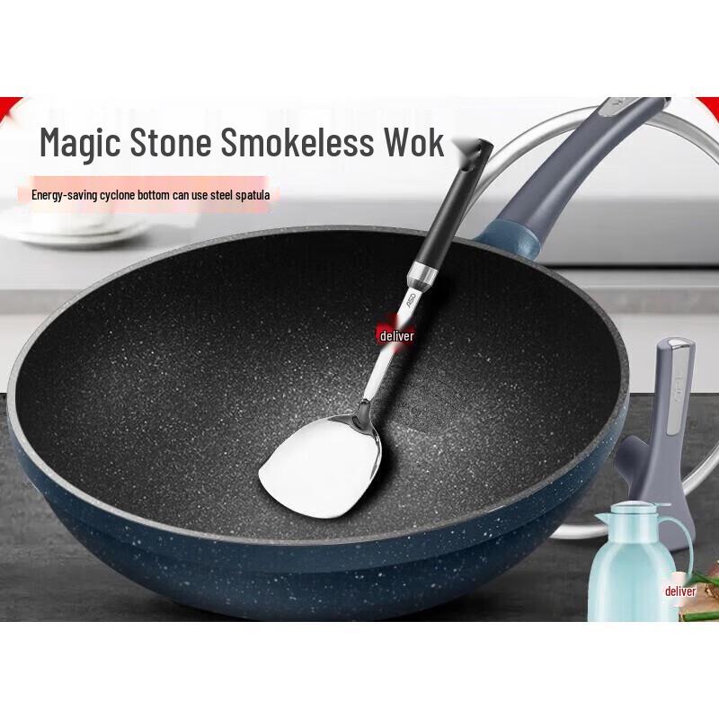 ASD Magic Lightweight 32cm Coating-Free Cast Iron Wok
