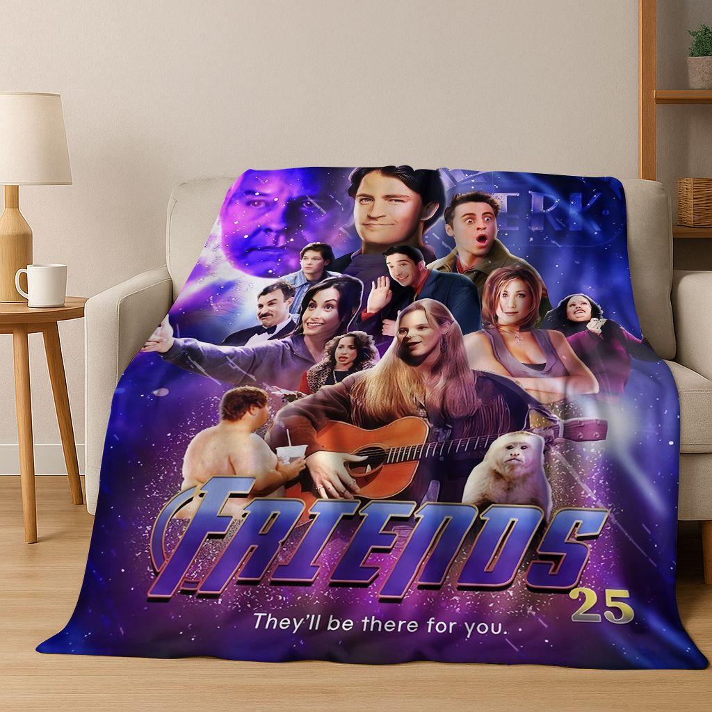 Classic Friends Central Perk TV Flannel Blanket,Cozy Soft Throw Blanket for Home Bedroom Bed Sofa Picnic Office Cover Gift Kid