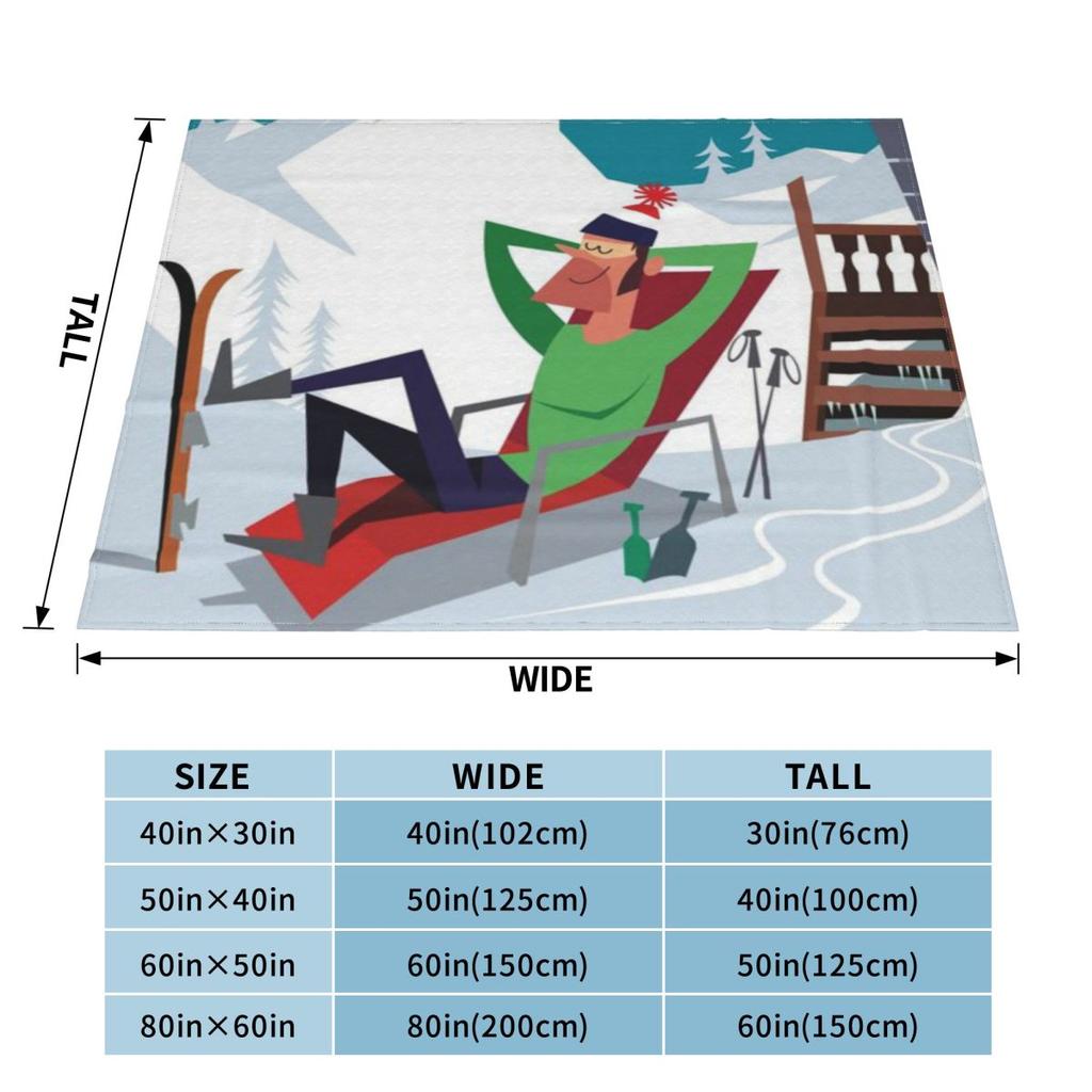 Morzine Ski Poster Custom Home Decor An Ultra-Soft Micro Fleece Blanket