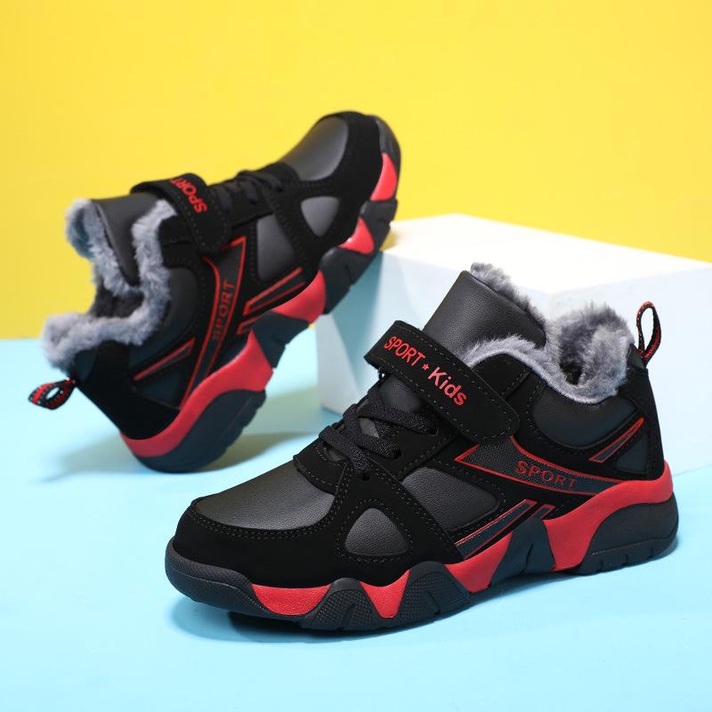 

Хлопковые зимние ботинки для мальчиков 2025: Утепленный бархат для тепла, подходит для детей среднего и старшего возраста 31