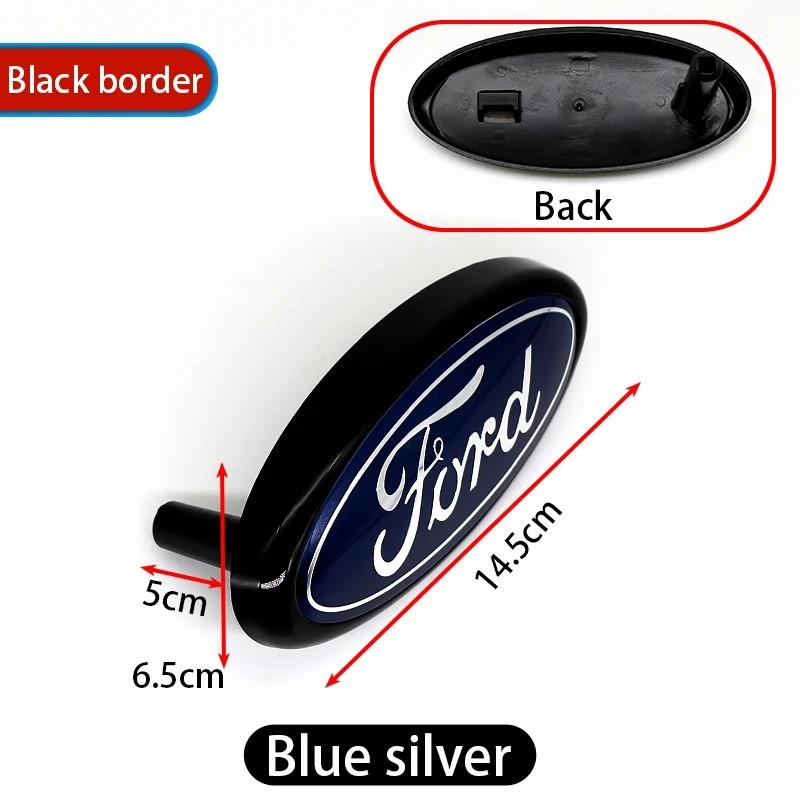 1pcs ABS 14.5cm Car Front Head Hood Bonnet Logo Rear Trunk Badge Sticker For Ford Mondeo Focus SALDJ8 Fusion MK2 MK4 F150 F250 Emblem