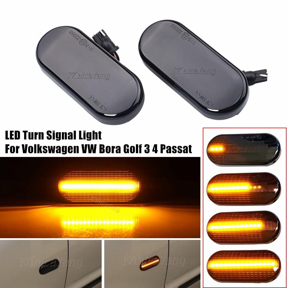 Dynamic LED Side Marker Turn Signal Light Indicator Lamp For SEAT Leon 1M Ibiza 6L Toledo Cordoba Skoda Octavia VW Golf 3