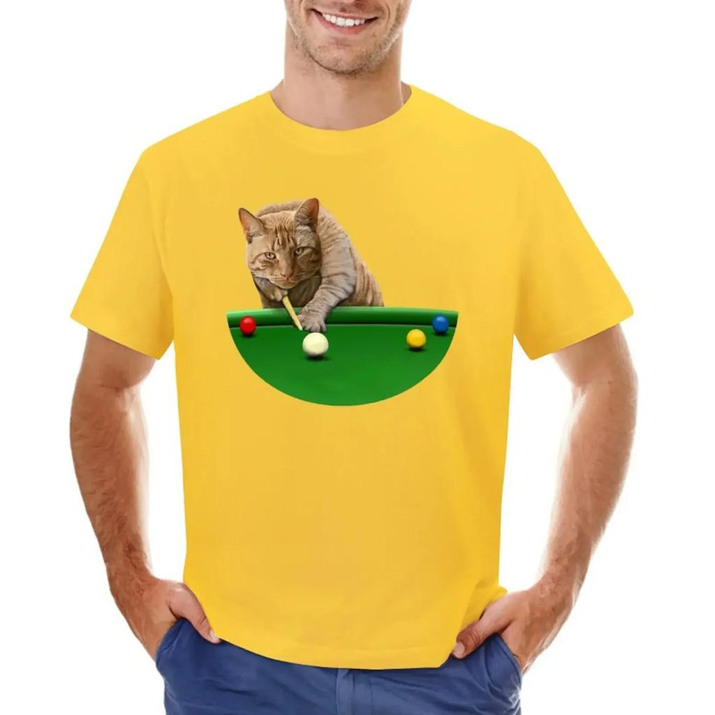 SNOOKER CAT T-shirt summer top sublime vintage fruit of the loom mens t shirts