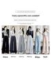 Women's Black High-Waisted Wide-Leg Sweatpants - 2025 Autumn/Winter Casual Slimming Loose Fit