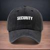 Printed SECURITY Pattern Baseball Cap for Easy Travel, Versatile Soft Top Design for All Seasons, Adjustable Curved Brim Hat