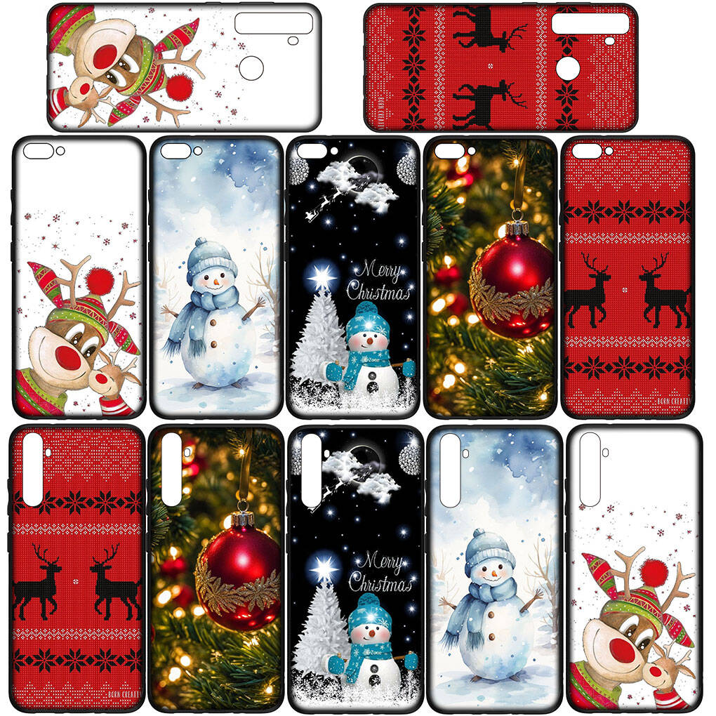 Case for iPhone 17 16 15 Xiaomi Poco F8 F7 X7 X6 M8 C85 C75 C71 Redmi Note 14 13 12 11 Pro Max A3 A4 14C 13C 15C Deer Decoration Christmas Tree Cover