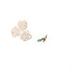 Tropical Palm Leaves Wood Wall Art And Creative Peacock Sculpture Figurine for Garden Bathroom TV