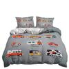 Three-Piece Quilt Cover Cartoon Car Decoration Bedding Digital Printing Kit