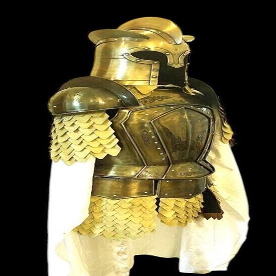 Larp Średniowieczny Stalowy Wojownik Królowie Strażnicy Pół Zbroja Ciało Rycerz Pełny Garnitur