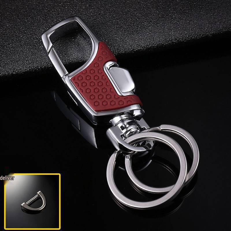 Porte-clés Premium en Acier Inoxydable pour Homme avec Clip Ceinture à Ouverture par Pression Unique