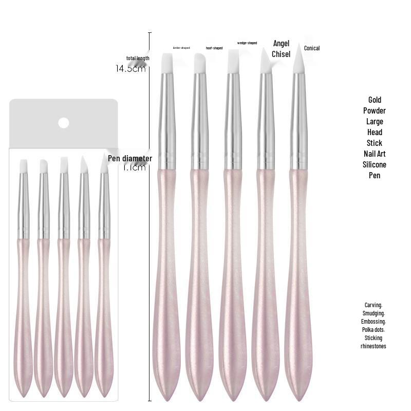 Dual-Ended Silicone Nail Art Tool: Smudge & Dot Pen