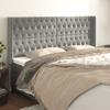 VidaXL Headboard with Ears Light Grey 203x16x118-128 Cm Velvet3119982