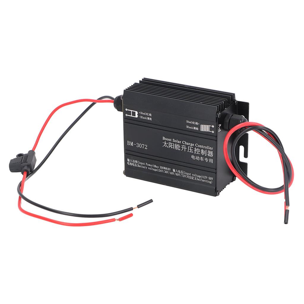 Boost MPPT Solar Charge Controller 16A 12V 50V 300W for 24V 36V 48V 60V 72V Acid LiFe PO4 Gel Flooded Batteries