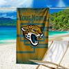 Custom Name Beach Towel Jacksonville Team Spirit Beach Towel, Soft Microfiber, Gift for Her/Him, Birthday, for Pool, Beach, Travel, Fan Gifts