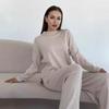 Set pulover dama 2 piese tinute Pulover tricotat Pulovere Topuri pantaloni largi Trening Lounge Seturi asortate tinute toamna iarna Trening pentru femei