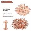 50 Sets Copper Rivets and Burrs Washers Leather Copper Rivet Fastener for Collars Leather DIY Craft Supplies