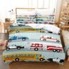 3D Children's Toy Car Series Bedding Set Children's Room Duvet Cover and Pillow Case Full Size Quick Drying Home Decoration for Boys' Room