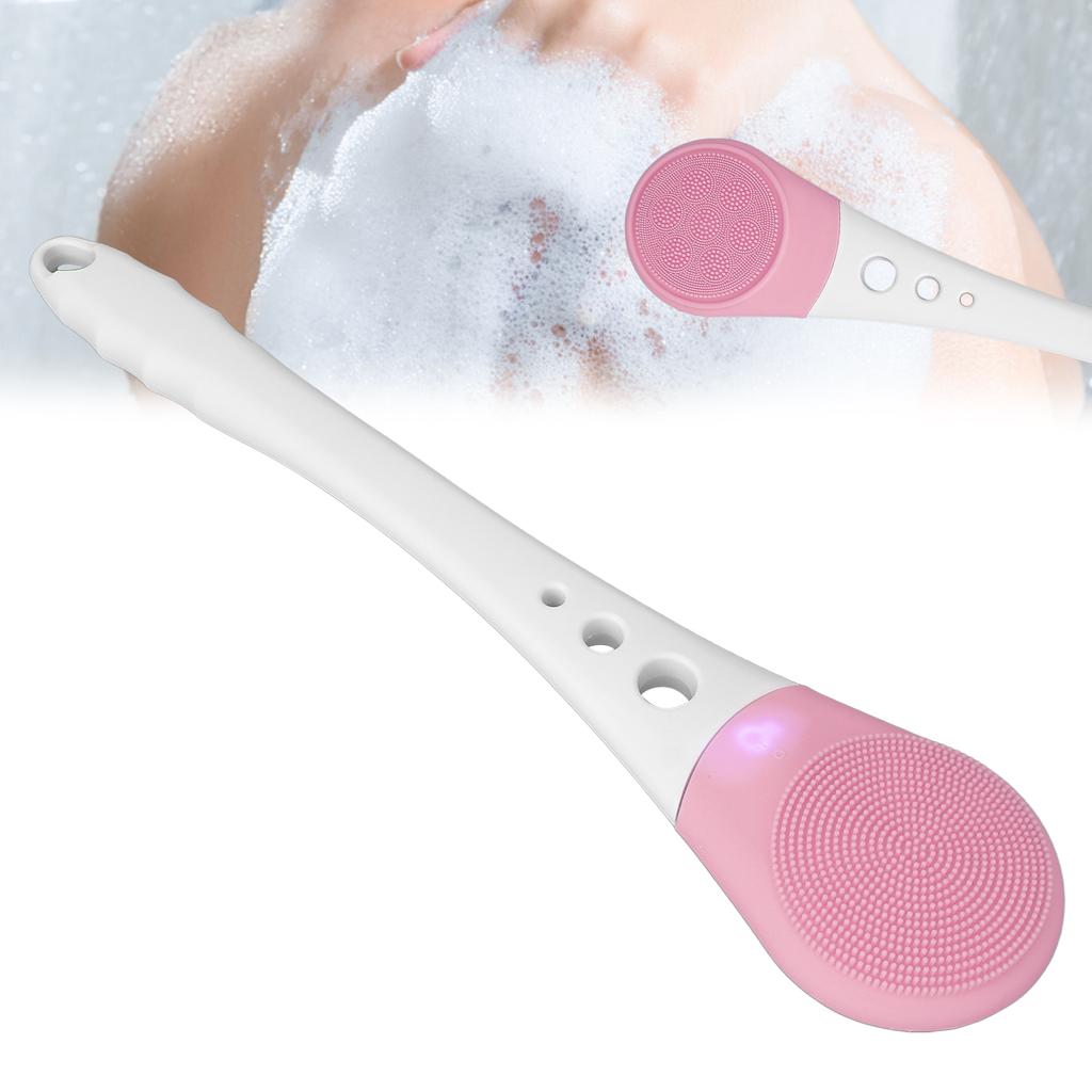 Electric Body Bath Brush Multifunctional Waterproof Shower Brush with   Handle for Body Clnsing Exfoliation