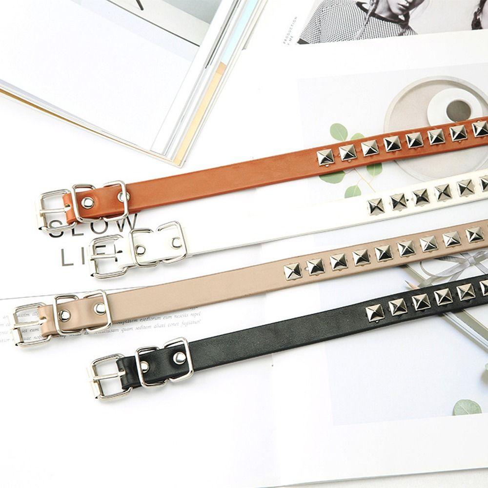 Metal Buckle Dresses Decoration Women Waistband PU Leather Waist Strap Rivet Waist Belts