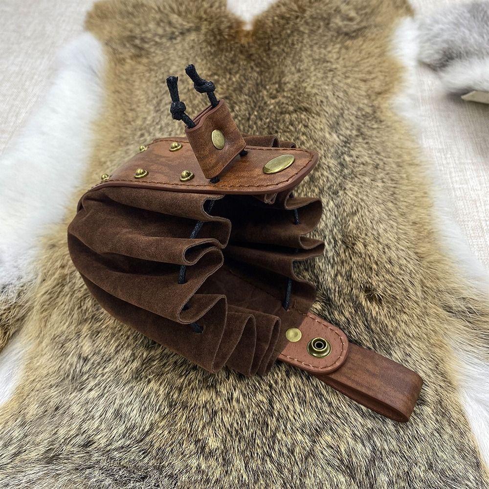 Durable Hangable Belt Waist Bag Viking Medieval Vintage Coin Purse Portable Drawstring Design Fanny Pack