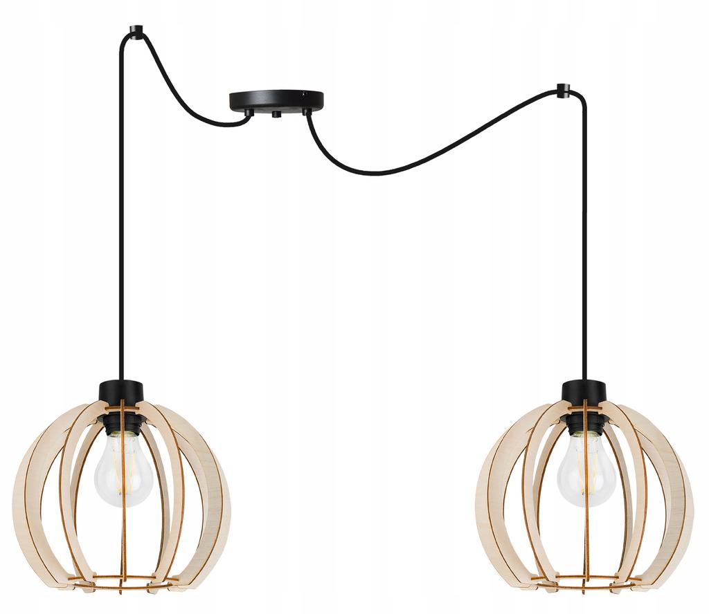 MODERN WOODEN LED CEILING HANGING LAMP