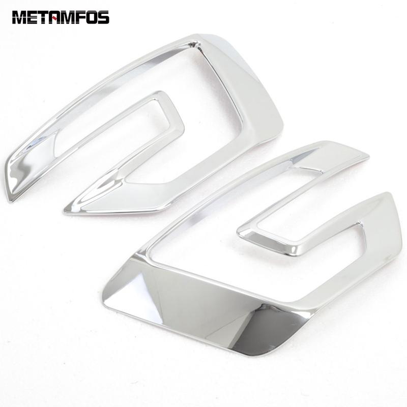 Front Bumper Fog Lamp Light Cover Trim For Ford Explorer 2016 2017 Chrome Foglight Protector Exterior Accessories Car Styling