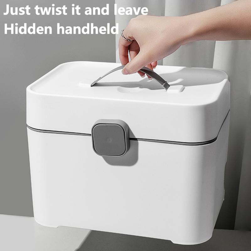 Hand-Held Desktop Storage Box Plastic Scissors Manicure Organizer Jewelry Nail Gel Polish Pen Container Manicure Tool Case
