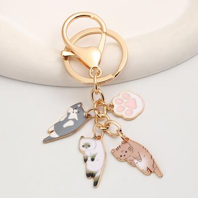 Kawaii kot brelok Pet Paw breloczek ślad zwierzęcia breloczki pamiątkowe prezenty dla kobiet mężczyzn Cay klucze ręcznie robiona biżuteria DIY