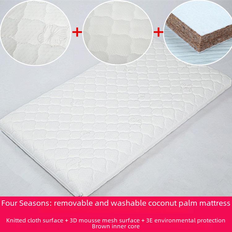 Saltea Eco-Friendly din Latex cu Fibră de Cocos pentru Bebeluși - Husa Detașabilă și Lavabilă pentru Nou-Născuți și Copii de Grădiniță