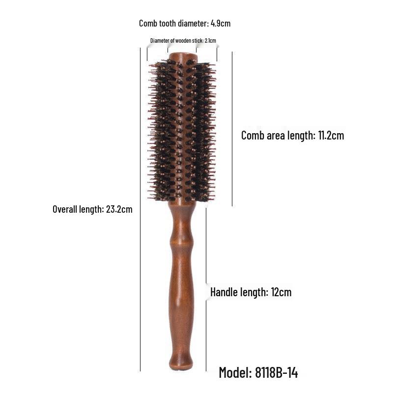 

Буковый гребень-ролик с щетиной кабана и нейлоновыми зубьями для укладки гладких крупных волн 12 Combs/Pack